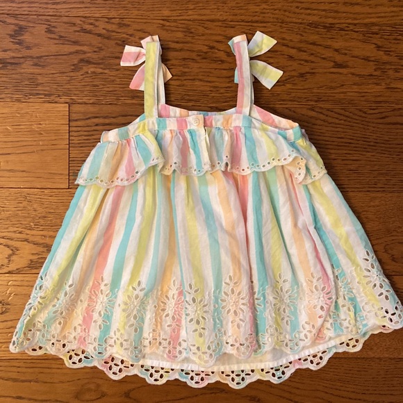 Striped Cotton Summer Dress 💖🧡💛💚 - Picture 2 of 4